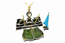 Набор офисный "Орёл" (натуральный камень,бронза)